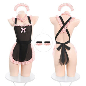 Cute maid - style erotic lingerie. A pure - and - alluring maid set, alluring and passionate, a no - need - to - take - off sexy quick - attack nightgown.